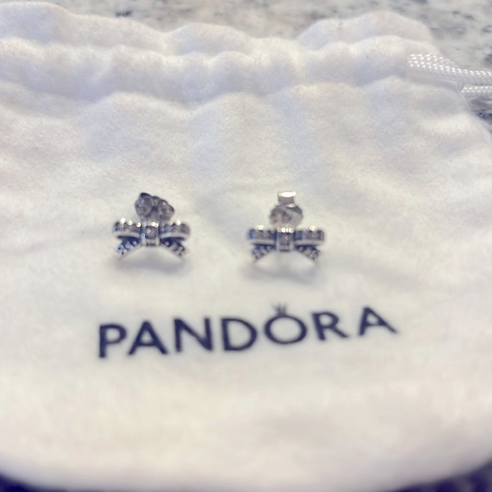 Pandora bow earrings